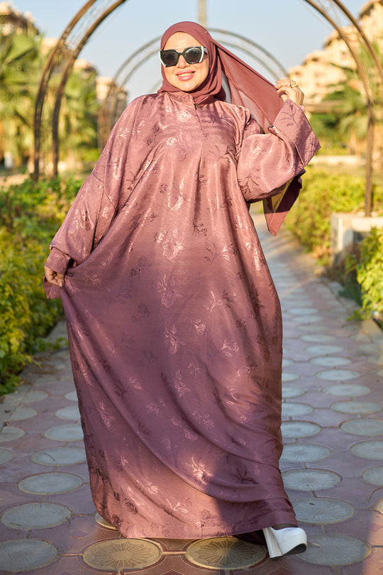 عباية انسيابية ناعمة مع طرحة - كشمير - A70A4122.jpg